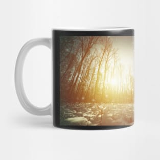 Clearing in winter forest Mug